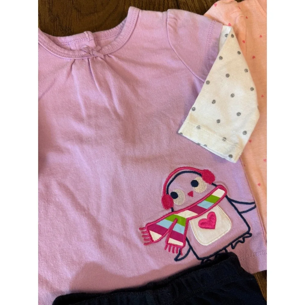 Baby Girl 3 Months Outfits Leggings Pants Shirts Long Sleeve Clothes Lot Penguin